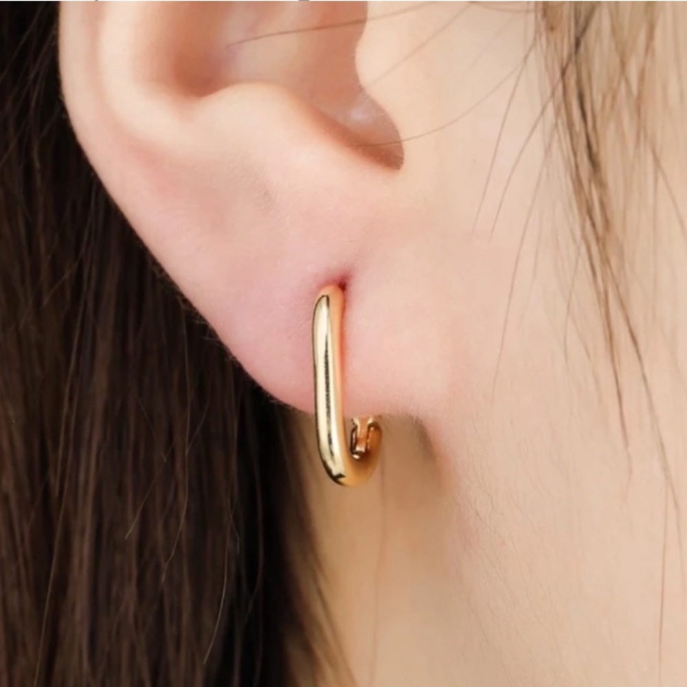 Gold plated Hoop Earrings - Picture 2 of 10